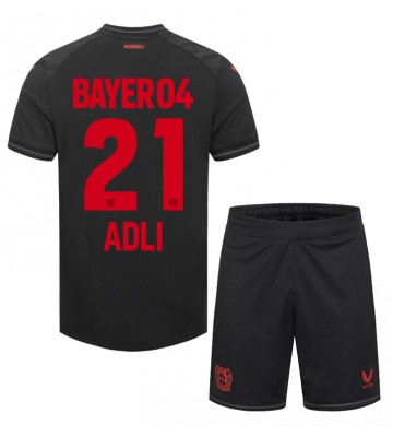 Bayer Leverkusen Amine Adli #21 Hemmakläder Barn 2023-24 Kortärmad (+ Korta byxor)